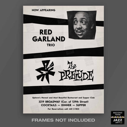 Red Garland jazz poster - Live at The Prelude - 1959