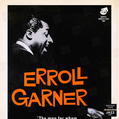 Erroll Garner jazz poster - One World Concert - Seattle World's Fair - 1962