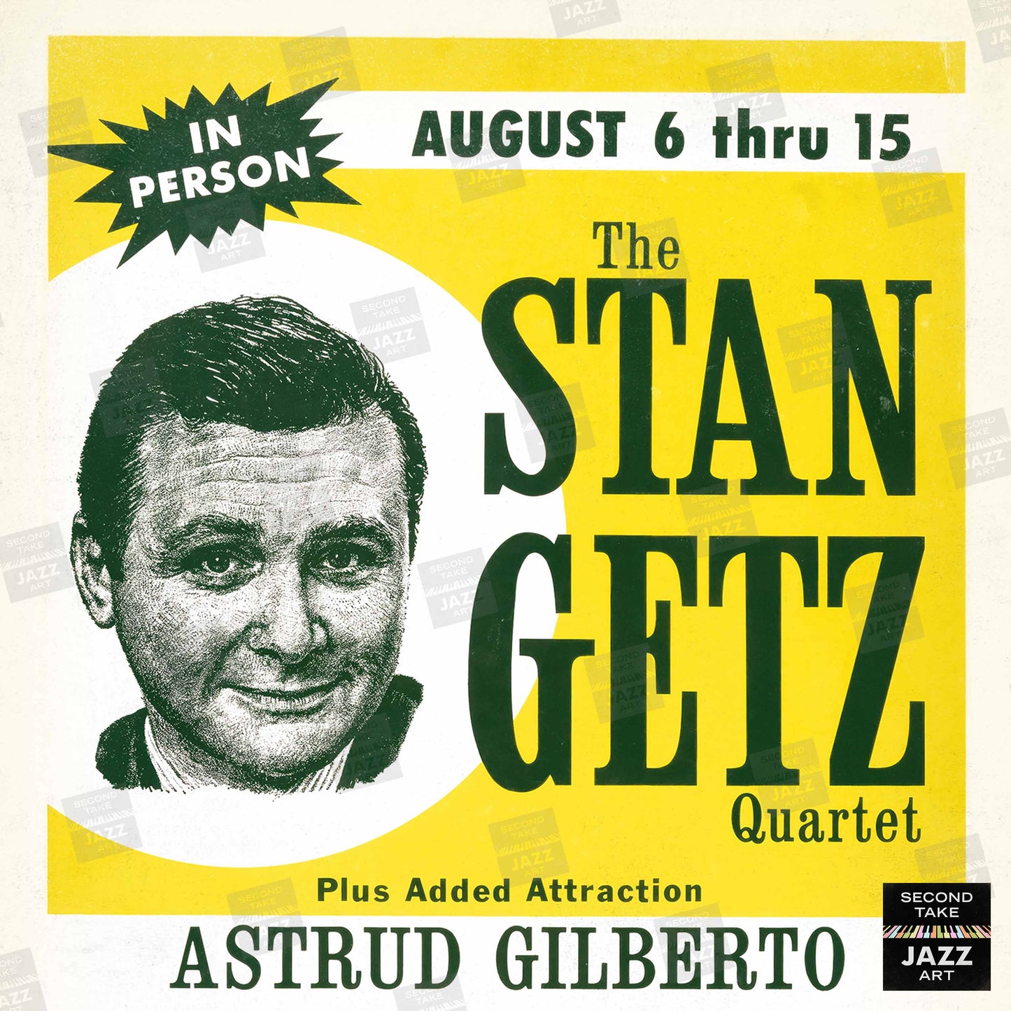 Stan Getz - Astrud Gilberto jazz poster - Girl from Ipanema - Penthouse - 1964