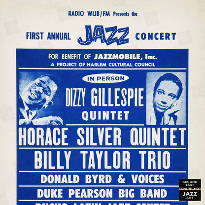 Dizzy Gillespie - Horace Silver jazz poster - Carnegie Hall - 1966