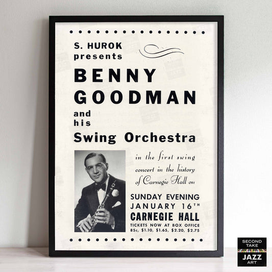 Benny Goodman jazz poster - Carnegie Hall - 1938