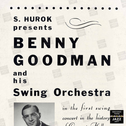 Benny Goodman jazz poster - Carnegie Hall - 1938