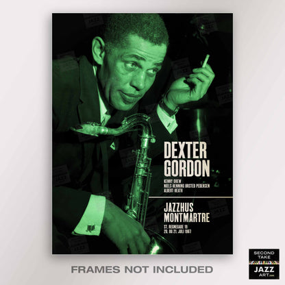 Dexter Gordon jazz poster - Live at Jazzhus Montmartre - 1967