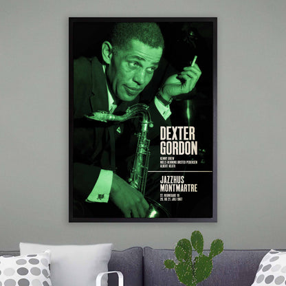 Dexter Gordon jazz poster - Live at Jazzhus Montmartre - 1967