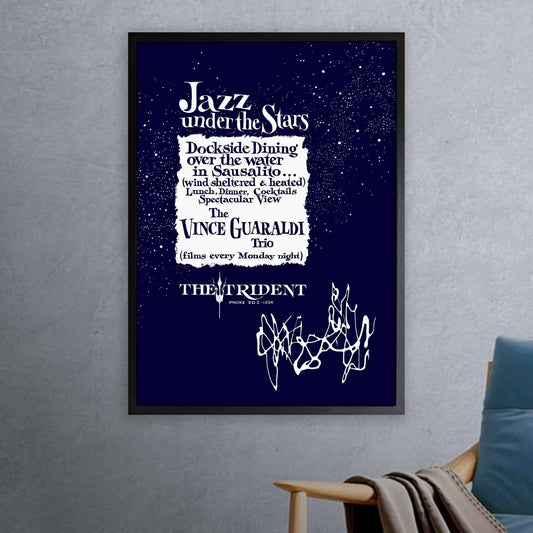 Vince Guaraldi jazz poster - The Trident - Sausalito, California - 1962
