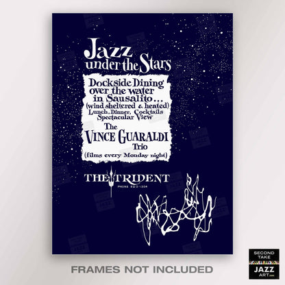 Vince Guaraldi jazz poster - The Trident - Sausalito, California - 1962