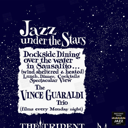 Vince Guaraldi jazz poster - The Trident - Sausalito, California - 1962