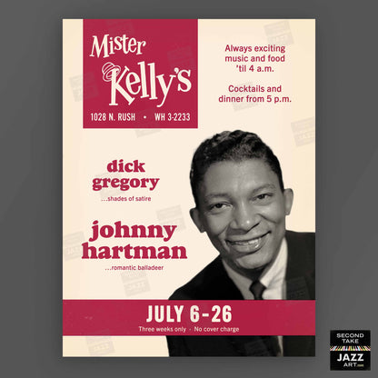 Johnny Hartman jazz poster - Mister Kelly's - Chicago - 1964