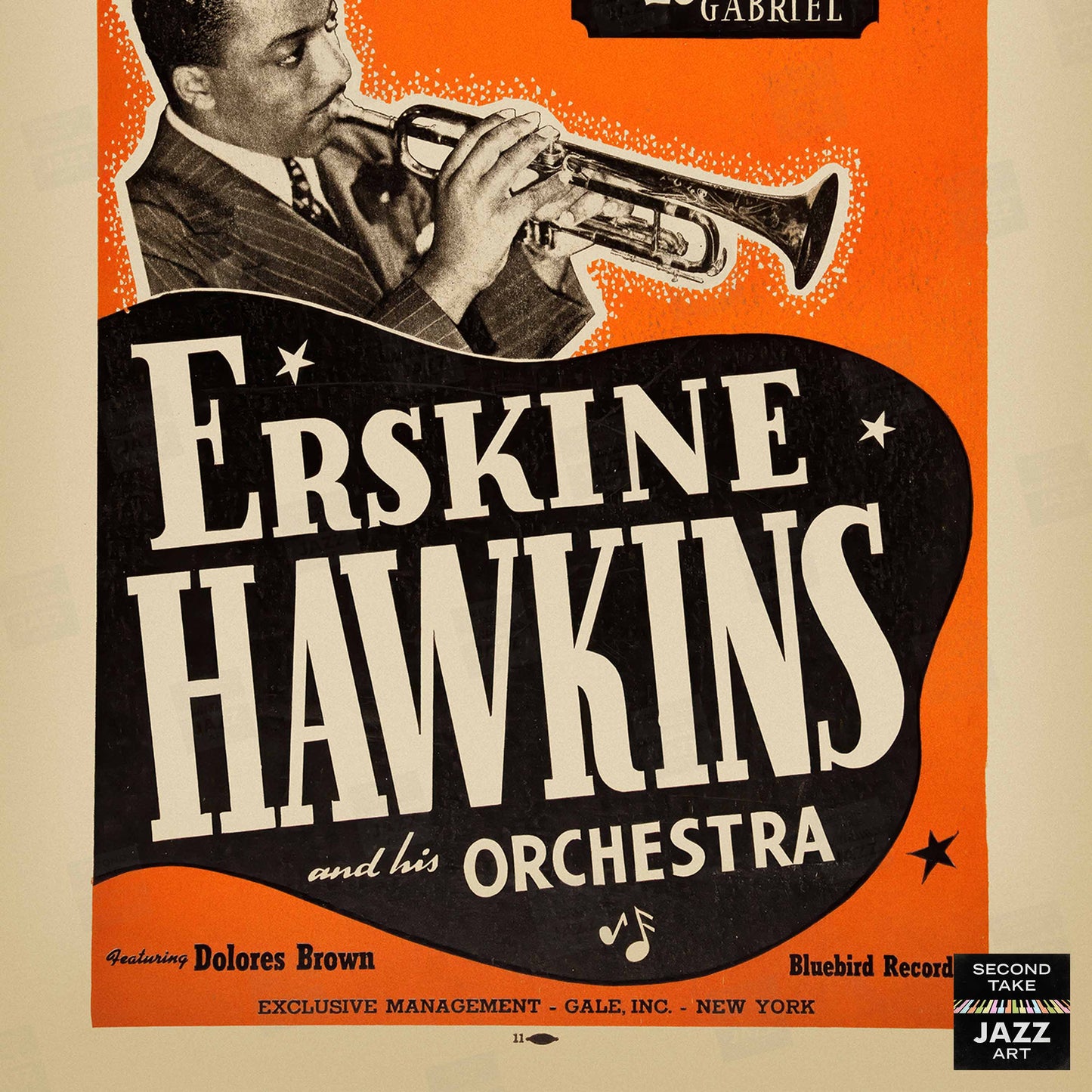 Erskine Hawkins jazz poster - Portland, OR - 1940