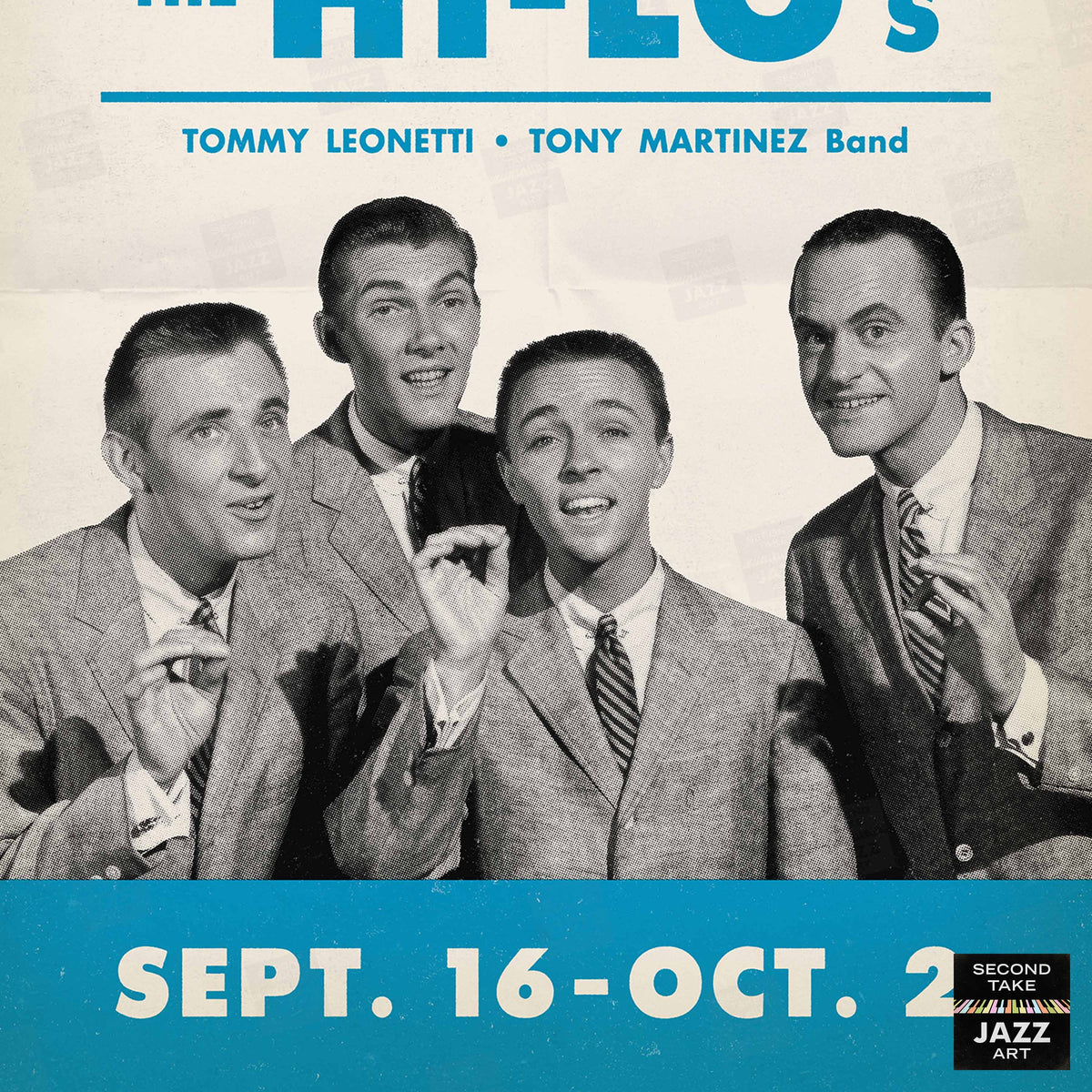 The Hi-Lo's jazz poster - The Crescendo - Hollywood - 1955