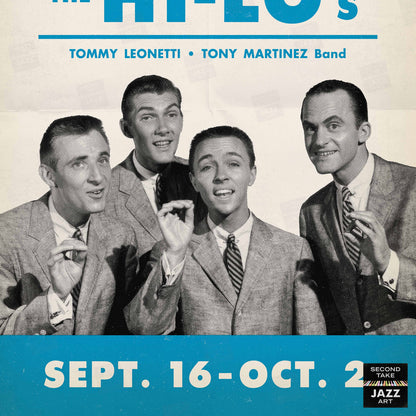 The Hi-Lo's jazz poster - The Crescendo - Hollywood - 1955