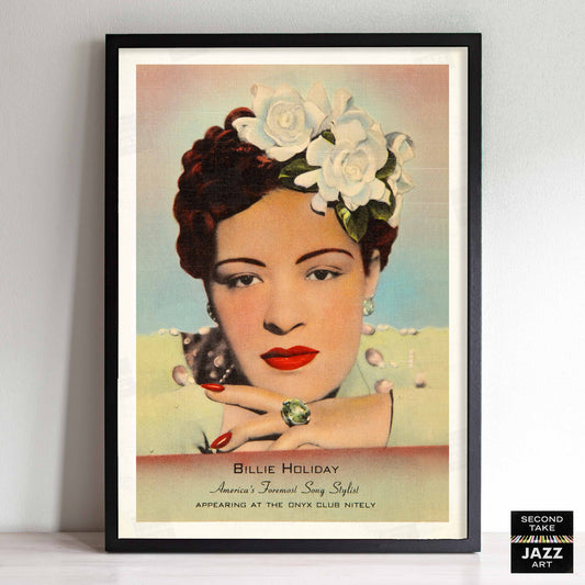 Billie Holiday jazz poster - Onyx Club - 1943-4