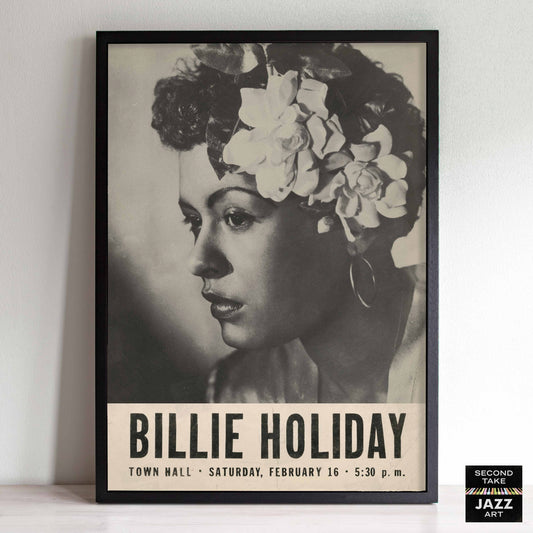 Billie Holiday jazz poster - Town Hall - 1946