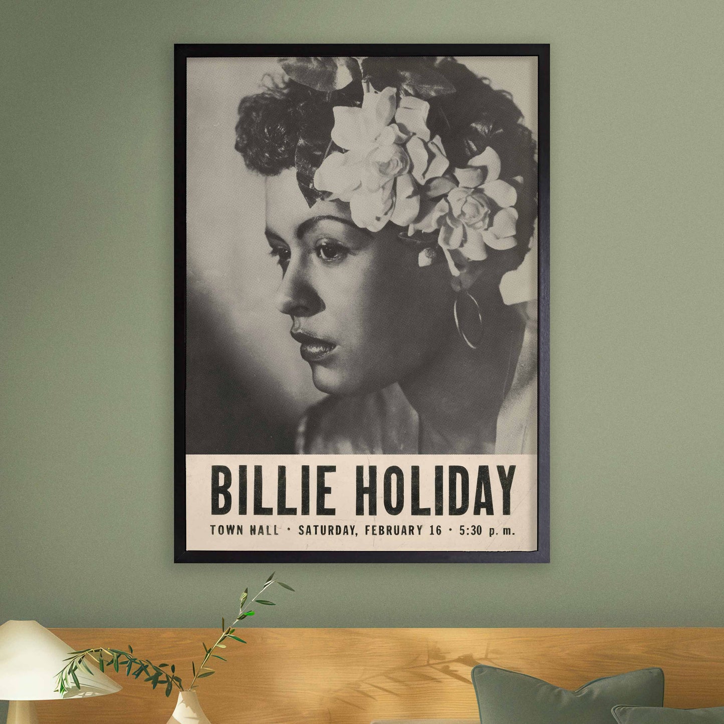 Billie Holiday jazz poster - Town Hall - 1946