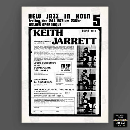 Keith Jarrett jazz poster - Köln Concert - 1975