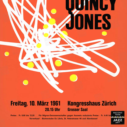 Quincy Jones Big Band jazz poster - Zurich, Switzerland - 1961