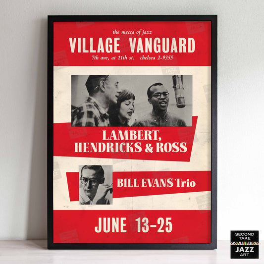 Bill Evans jazz poster - Sunday at the Village Vanguard - 1961