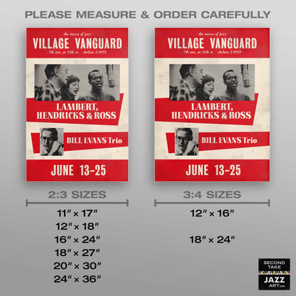 Bill Evans jazz poster - Sunday at the Village Vanguard - 1961