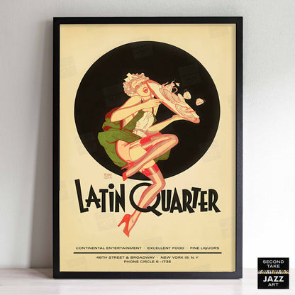 Latin Quarter jazz poster - Times Square - New York - 1940s-50s