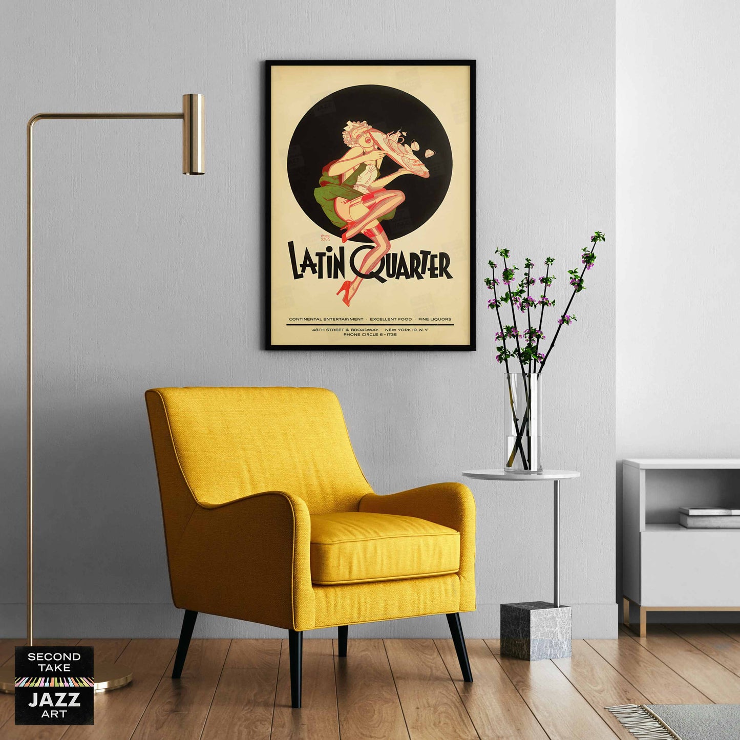 Latin Quarter jazz poster - Times Square - New York - 1940s-50s