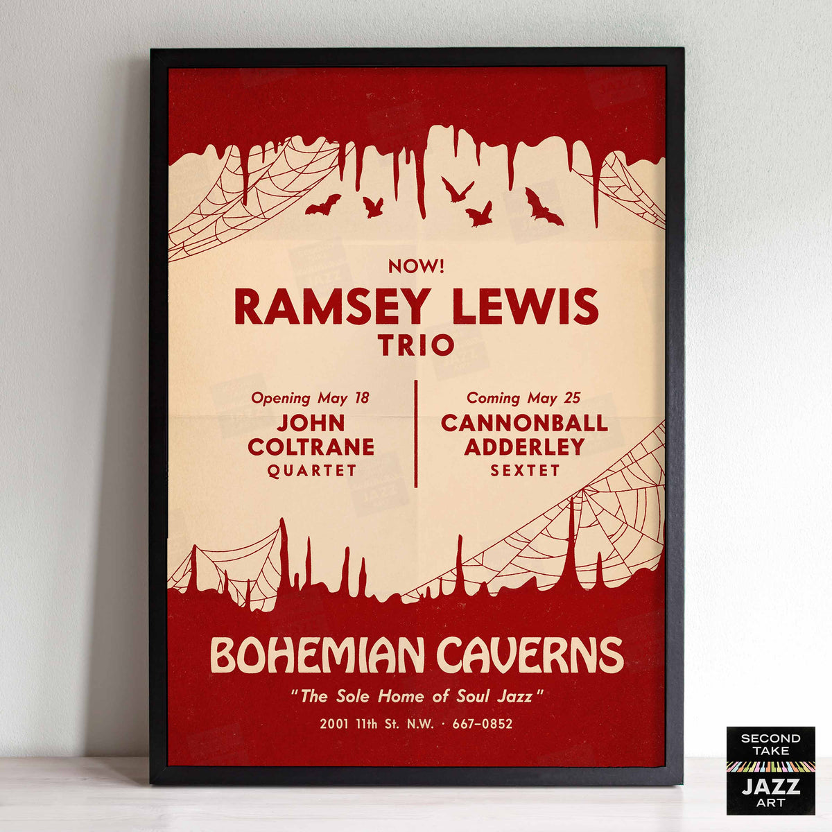 Ramsey Lewis jazz poster - The In Crowd - Bohemian Caverns - Washington, DC - 1965