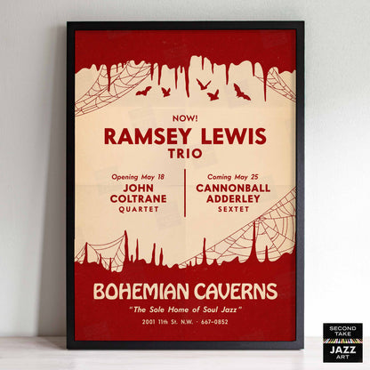 Ramsey Lewis jazz poster - The In Crowd - Bohemian Caverns - Washington, DC - 1965