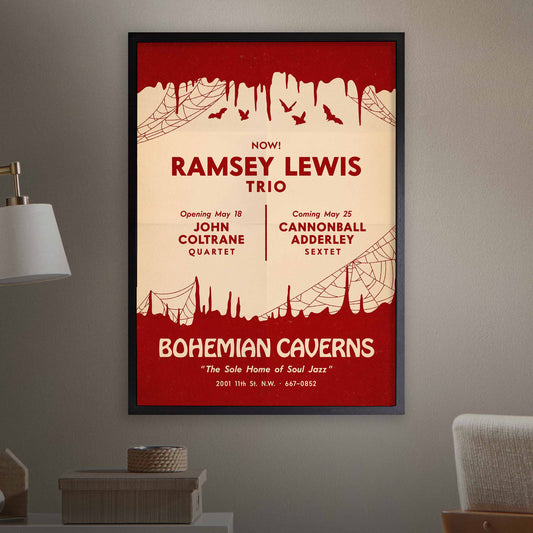 Ramsey Lewis jazz poster - The In Crowd - Bohemian Caverns - Washington, DC - 1965
