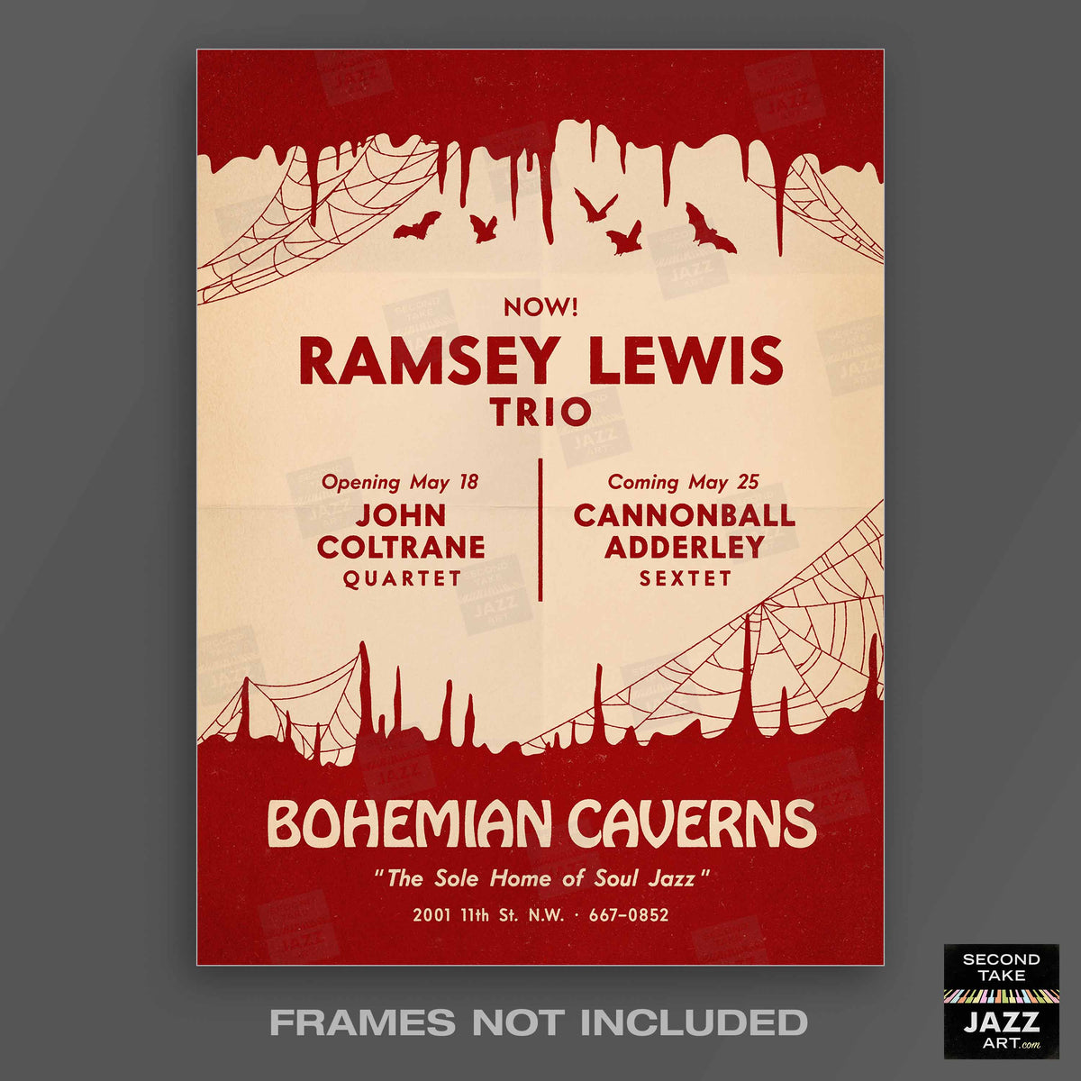 Ramsey Lewis jazz poster - The In Crowd - Bohemian Caverns - Washington, DC - 1965