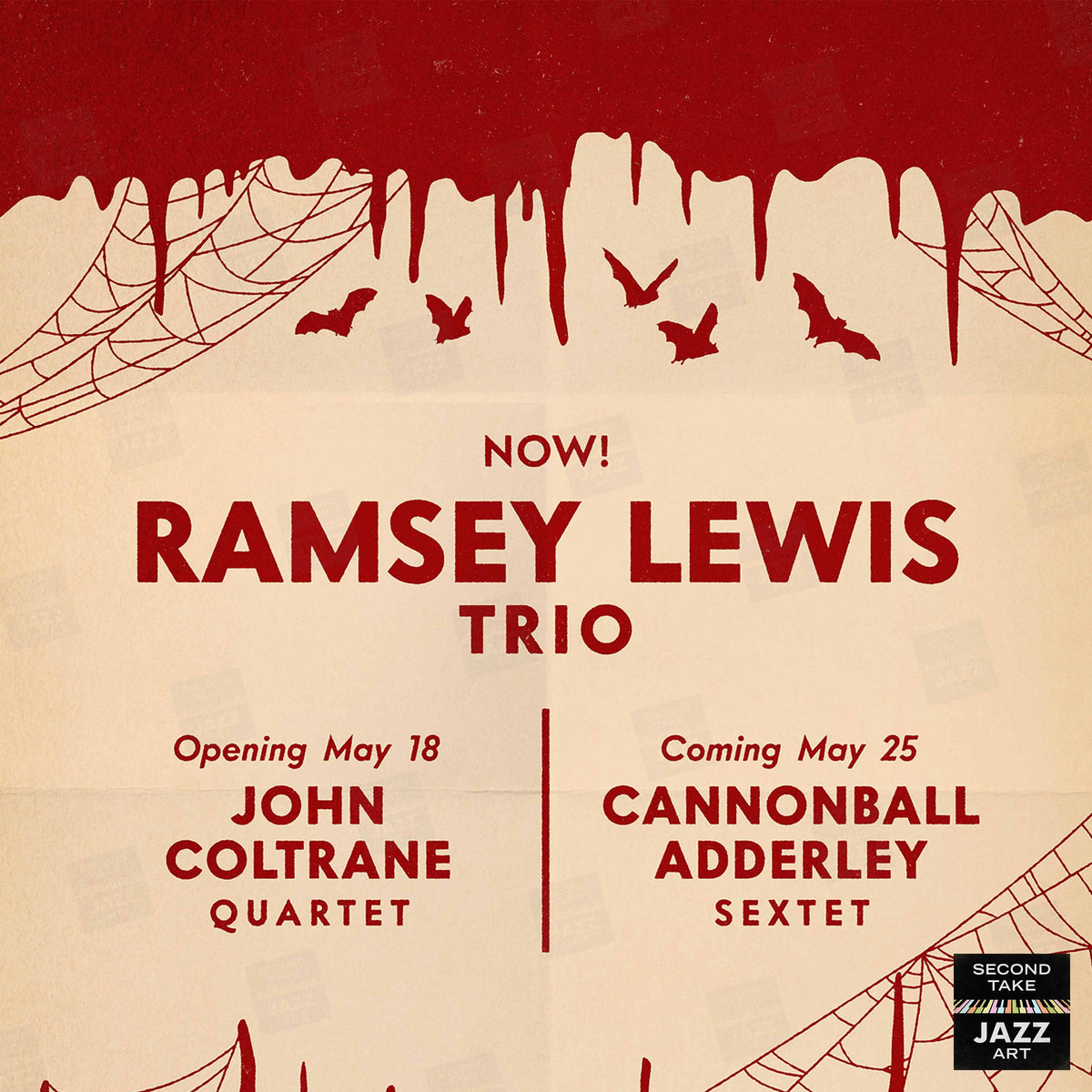 Ramsey Lewis jazz poster - The In Crowd - Bohemian Caverns - Washington, DC - 1965