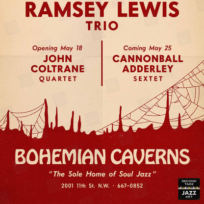 Ramsey Lewis jazz poster - The In Crowd - Bohemian Caverns - Washington, DC - 1965