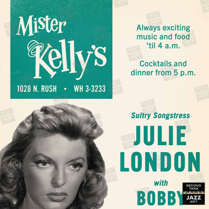 Julie London jazz poster - Mister Kelly's - Chicago - 1961