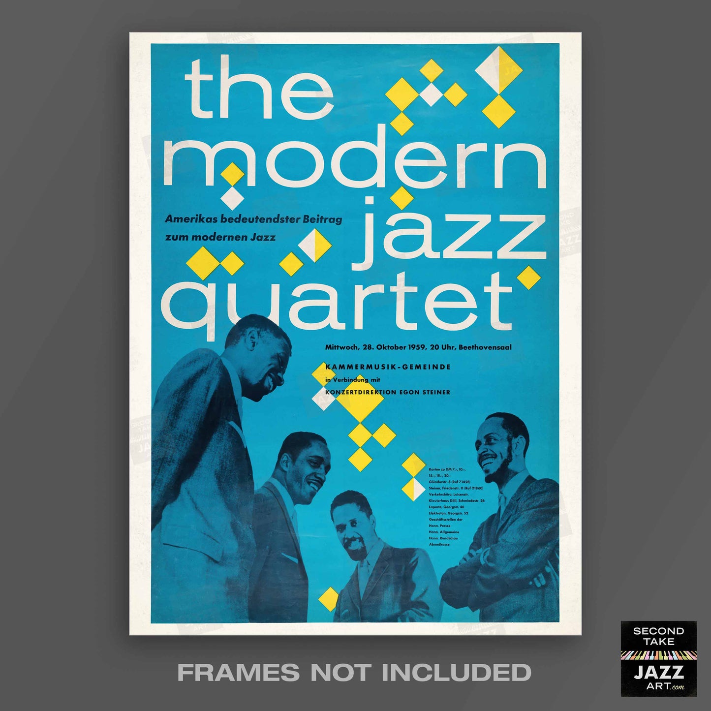 Modern Jazz Quartet jazz poster - Hanover, Germany - 1959