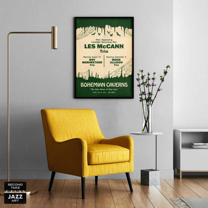 Les McCann jazz poster - Live at Bohemian Caverns - Washington, DC - 1967