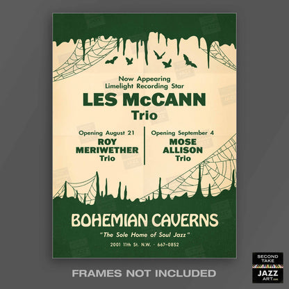 Les McCann jazz poster - Live at Bohemian Caverns - Washington, DC - 1967