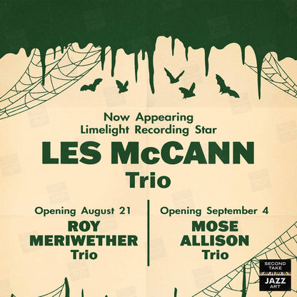 Les McCann jazz poster - Live at Bohemian Caverns - Washington, DC - 1967