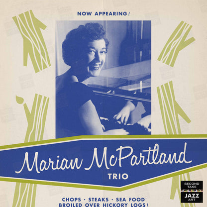 Marian McPartland jazz poster - At the Hickory House - 1954 (blue variant)
