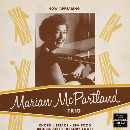 Marian McPartland jazz poster - At the Hickory House - 1954 (brown variant)