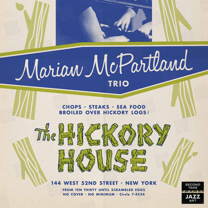 Marian McPartland jazz poster - At the Hickory House - 1954 (blue variant)