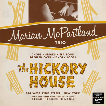 Marian McPartland jazz poster - At the Hickory House - 1954 (brown variant)