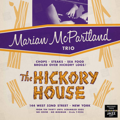 Marian McPartland jazz poster - At the Hickory House - 1954 (purple variant)