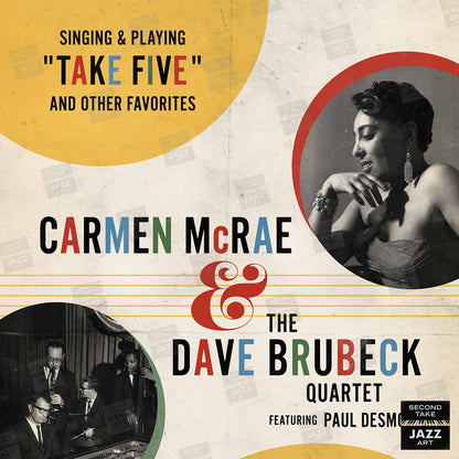 Carmen McRae - Dave Brubeck jazz poster - Take Five Live - 1961