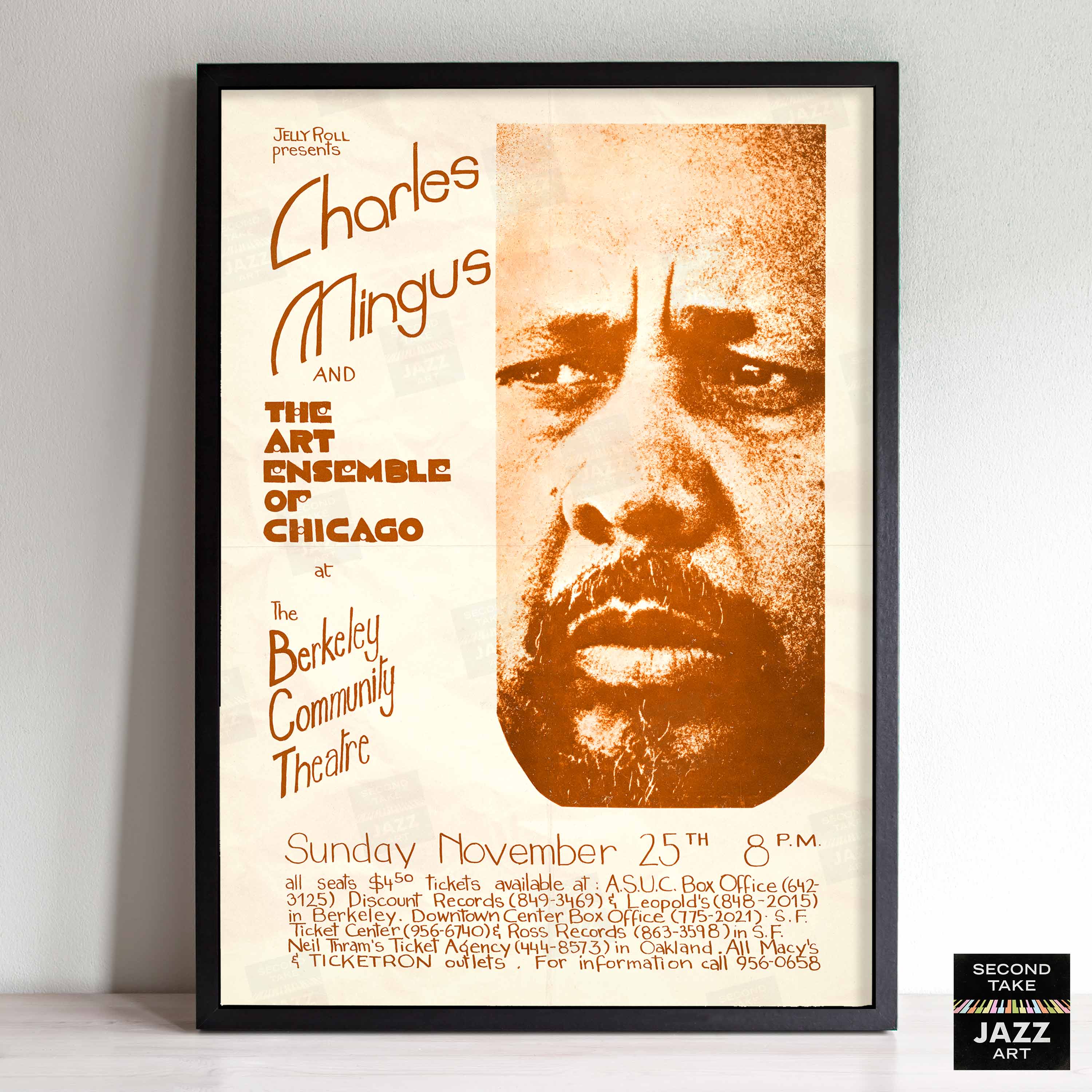 Charles Mingus - Art Ensemble of Chicago jazz poster - Berkeley
