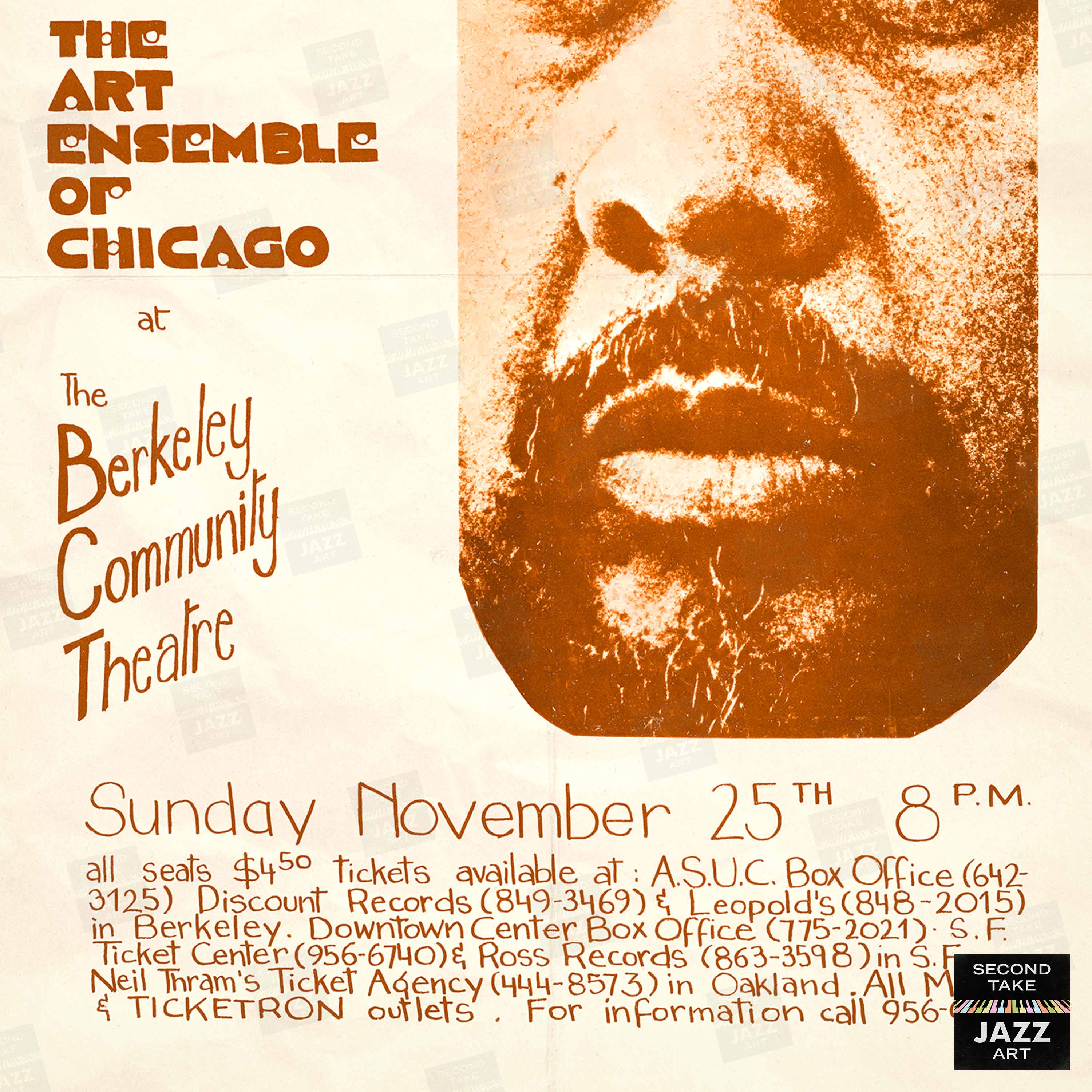 Charles Mingus - Art Ensemble of Chicago jazz poster - Berkeley