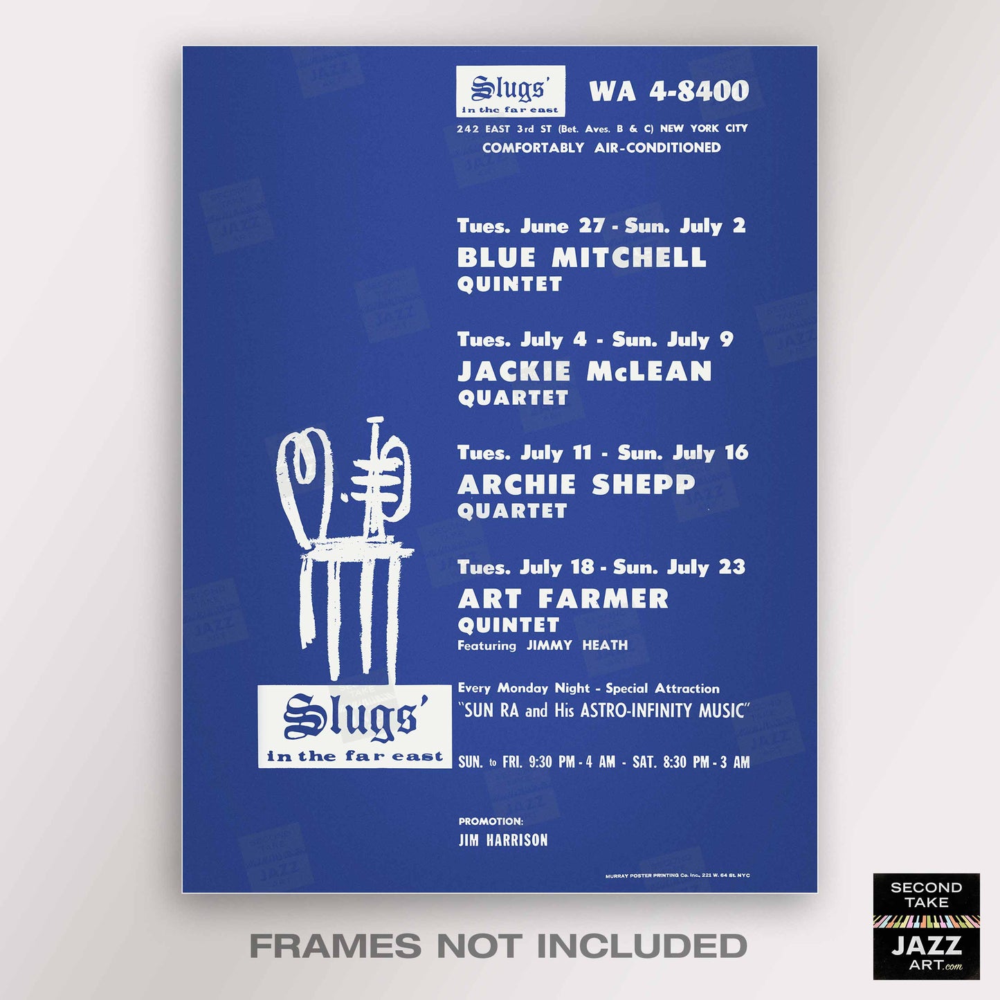 Blue Mitchell - Jackie McLean - Archie Shepp jazz poster - Slugs' Saloon - 1967