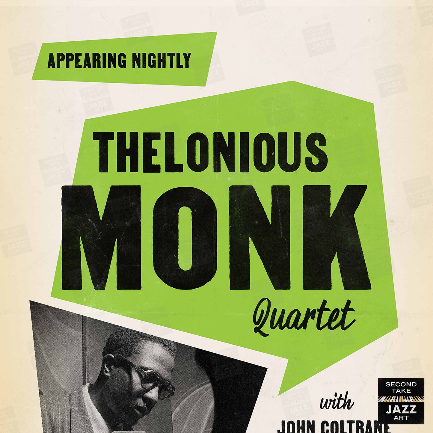 Thelonious Monk - John Coltrane jazz poster - Five Spot Cafe - 1957
