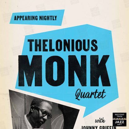 Thelonious Monk - Johnny Griffin jazz poster - Five Spot Cafe - 1958