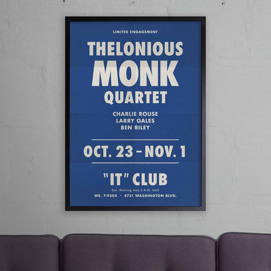 Thelonious Monk - Charlie Rouse jazz poster - Live at the It Club - Los Angeles - 1964