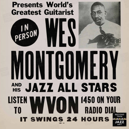 Wes Montgomery jazz poster - McKie's - Chicago - 1965 (black variant)