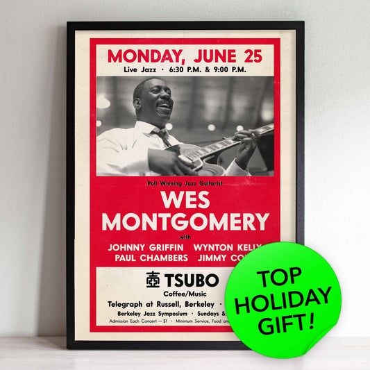 Wes Montgomery jazz poster - Full House - Live at Tsubo - Berkeley - 1962