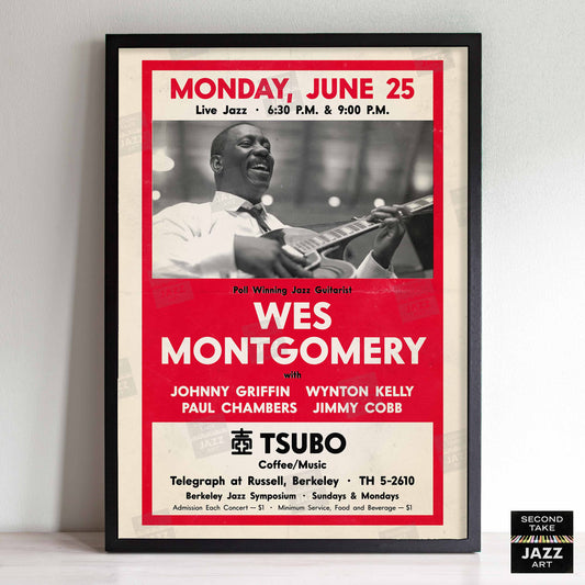 Wes Montgomery jazz poster - Full House - Live at Tsubo - Berkeley - 1962